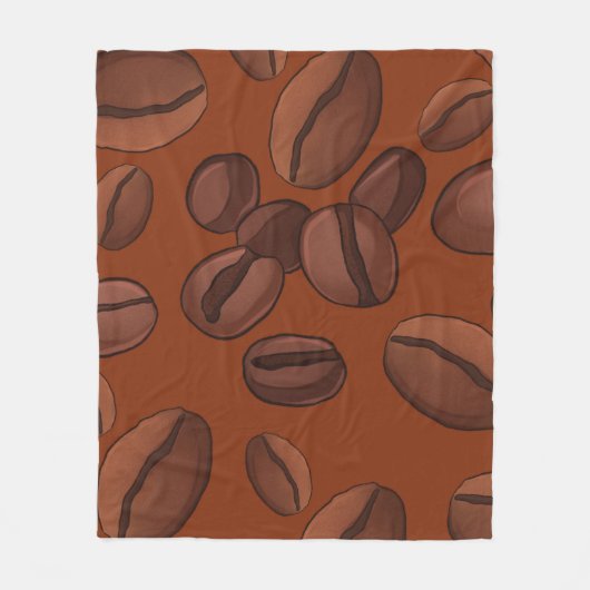 Große Kaffeebohnen für Kaffeeliebhaber Fleecedecke (Vorderseite)