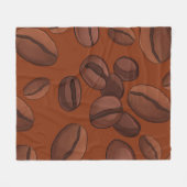 Große Kaffeebohnen für Kaffeeliebhaber Fleecedecke (Vorderseite (Horizontal))