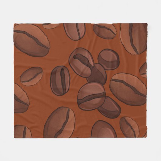Große Kaffeebohnen für Kaffeeliebhaber Fleecedecke (Vorderseite (Horizontal))