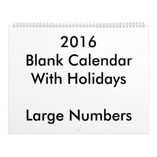 Große Kalendertage 2016 Große Anzahl Kalender (Titelbild)