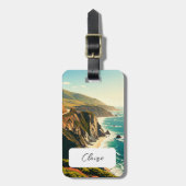 Große kalifornische Küste Gepäckanhänger (Vorderseite vertikal)