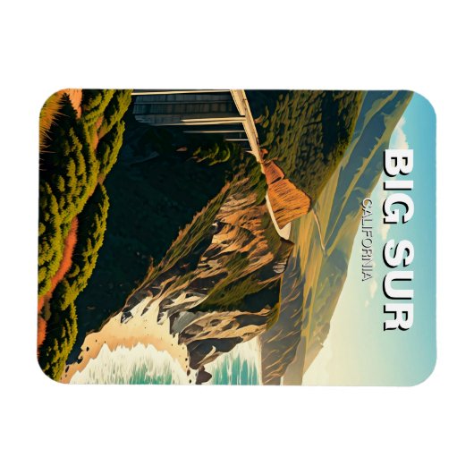 Große kalifornische Küste Magnet (Horizontal)