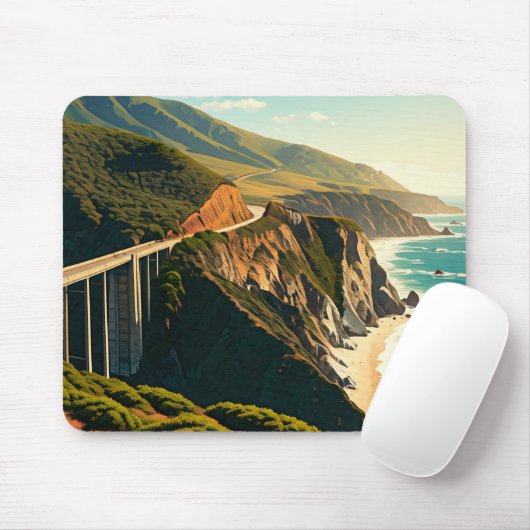Große kalifornische Küste Mousepad (Mit Mouse)
