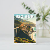 Große kalifornische Küste Postkarte (Stehend Vorderseite)