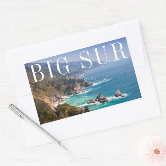Große kalifornische Küste Rechteckiger Aufkleber (Umschlag)
