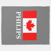 Große kanadische Fahnendecke Fleecedecke (Vorderseite (Horizontal))