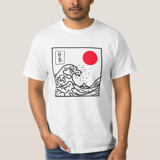Große Kanagawa Kanji T-Shirt