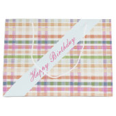 Große Karierte Geburtstagsgeschenke Geschenktüte (Vorderseite)