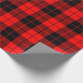 Große Karierte Muster, rot und schwarz gestrichen Geschenkpapier (Ecke)