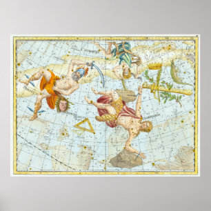 Große Karte der Sterne (1801) Poster
