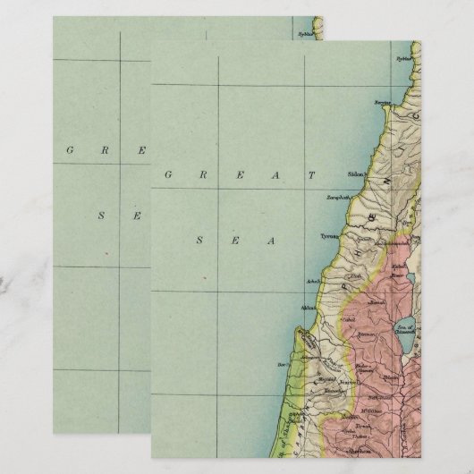 Große Karte Israels (Vorne/Hinten)