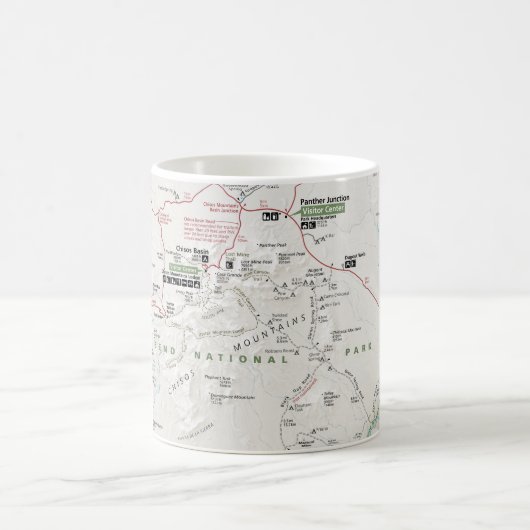 Große Karten-Tasse der Biegung (Texas) Kaffeetasse (Mittel)