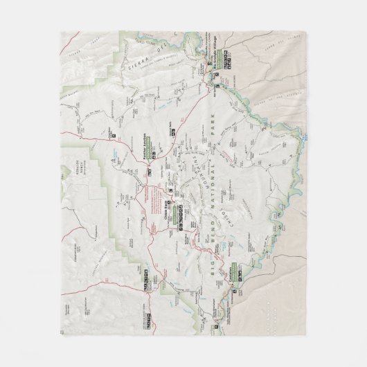 Große Kartendecke der Biegung (Texas) Fleecedecke (Vorderseite)