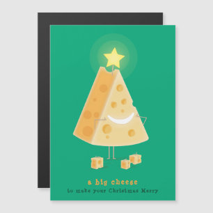 Große Käse-Magnet-Weihnachtskarte Magnetkarte