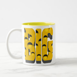 Große Käse-Tasse Zweifarbige Tasse