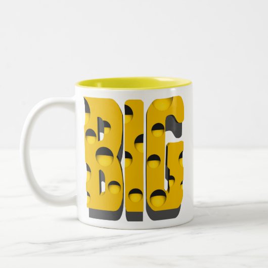 Große Käse-Tasse Zweifarbige Tasse (Links)