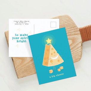 Große Käse-Weihnachts-Postkarte Feiertagspostkarte
