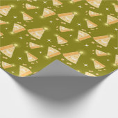 Große Käse-Weihnachtskarte Geschenkpapier (Ecke)