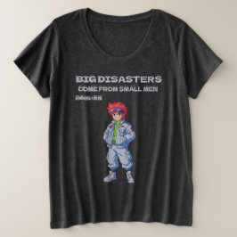 Große Katastrophen kommen von kleinen Männern Größe T-Shirt