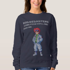 Große Katastrophen kommen von kleinen Männern Sweatshirt