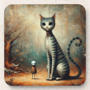 Große Katze Getränkeuntersetzer