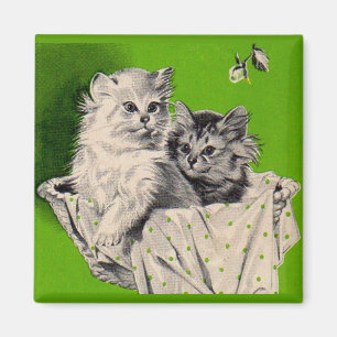 große Katze kleine Katze Magnet