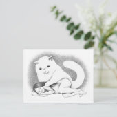 Große Katze Postkarte (Stehend Vorderseite)