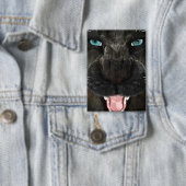 Große Katze Schwarzer Panther Button (Insitu)