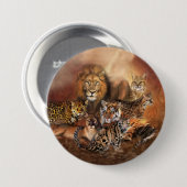 Große Katzen-Kunst-Knopf Button (Vorne & Hinten)