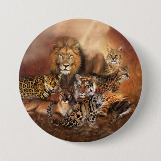Große Katzen-Kunst-Knopf Button