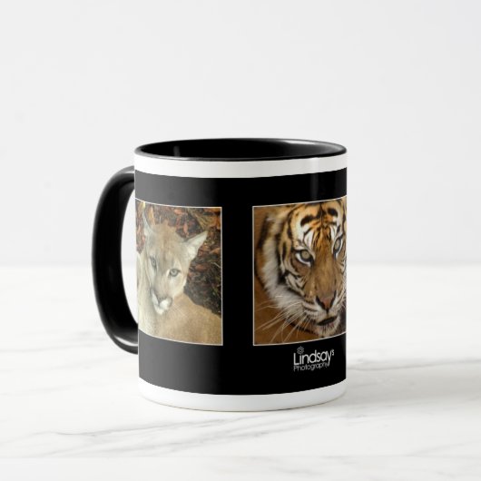 Große Katzen-Tasse Tasse (Vorderseite Links)