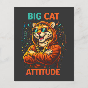 Große Katzenattitüde Flyer