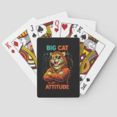 Große Katzenattitüde Spielkarten (Rückseite)