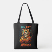 Große Katzenattitüde Tasche (Rückseite)
