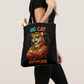 Große Katzenattitüde Tasche (Von Nahem)