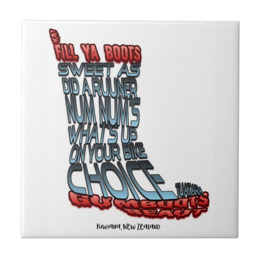 Große Keramik-Fliese mit Kiwiana Entwurf Fliese (Vorderseite)