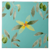 Große Keramik Kachel Sizilien inspiriert "Olive" (Vorderseite)