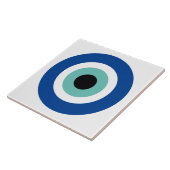 Große Keramik mit Evil Eye Blue Mati Symbol Fliese (Seite)