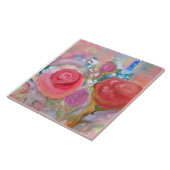 Große Keramik Tile, wunderschöne Original Blume Fliese (Seite)