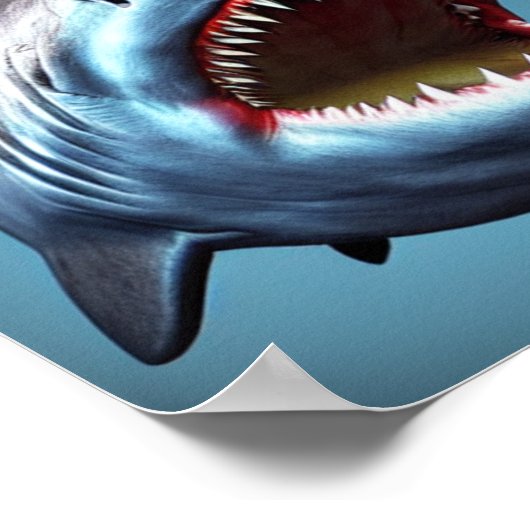 Große Kiefer wie Hai Poster (Ecke)