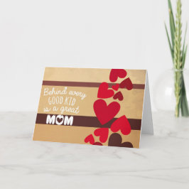 GROSSE KIND GROSSE MAMA MUTTER'S DAY CARD DANKESKARTE
