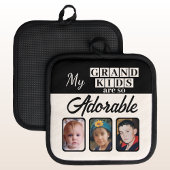 Große Kinder so bezaubernd 3 Foto schwarz Topflappen