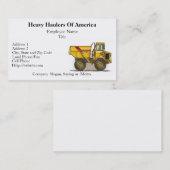 Große Kipper-Baugewerbe-Karten Visitenkarte (Vorne/Hinten)