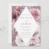 Große klassische Blumenbeete Botanische Hochzeit Einladung (Vorderseite)