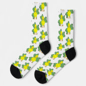Große Kleeblatt Chick Muster Socken (Linkes Detail)