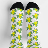 Große Kleeblatt Chick Muster Socken (Oben)