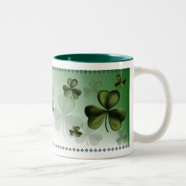 Große Kleeblatt-Tasse Zweifarbige Tasse