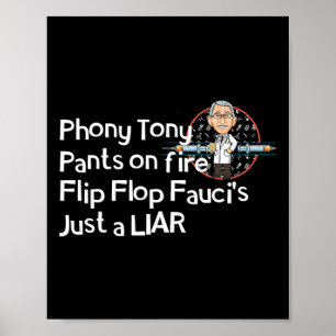 Große kleine Lüge Feuer Fauci Anti-Präsidentenmask Poster