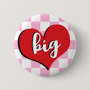 Große Kleine Schwesternschaft Vintage-Herz-Knopf Button