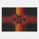 Große kleine Streifen mit Bogen Geschenkpapier Set (Vorderseite 3)